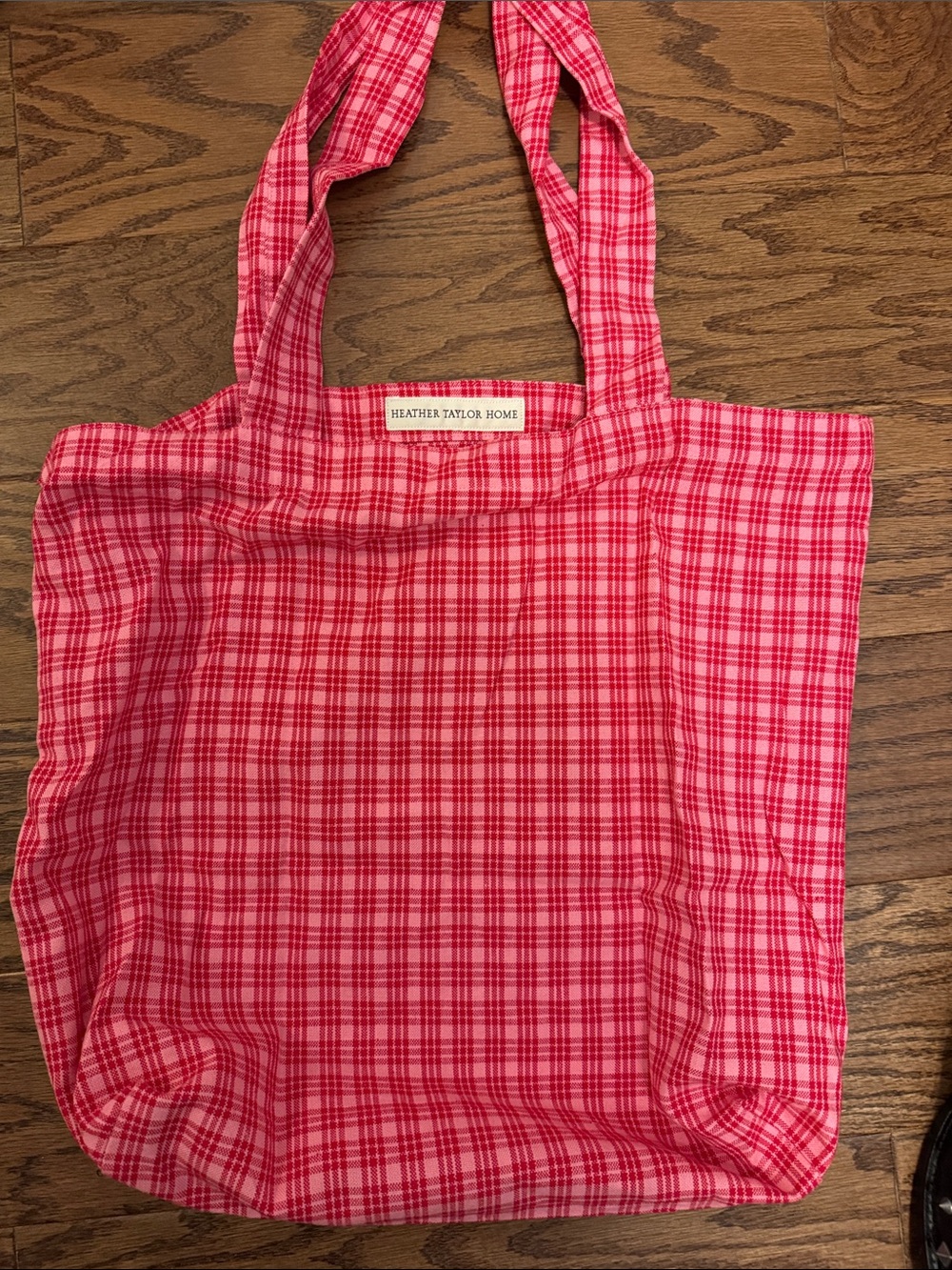 Pink Plaid Tote Bag